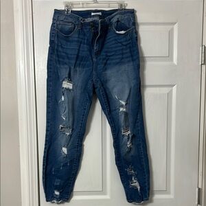 Distressed Blue Jeans for Women